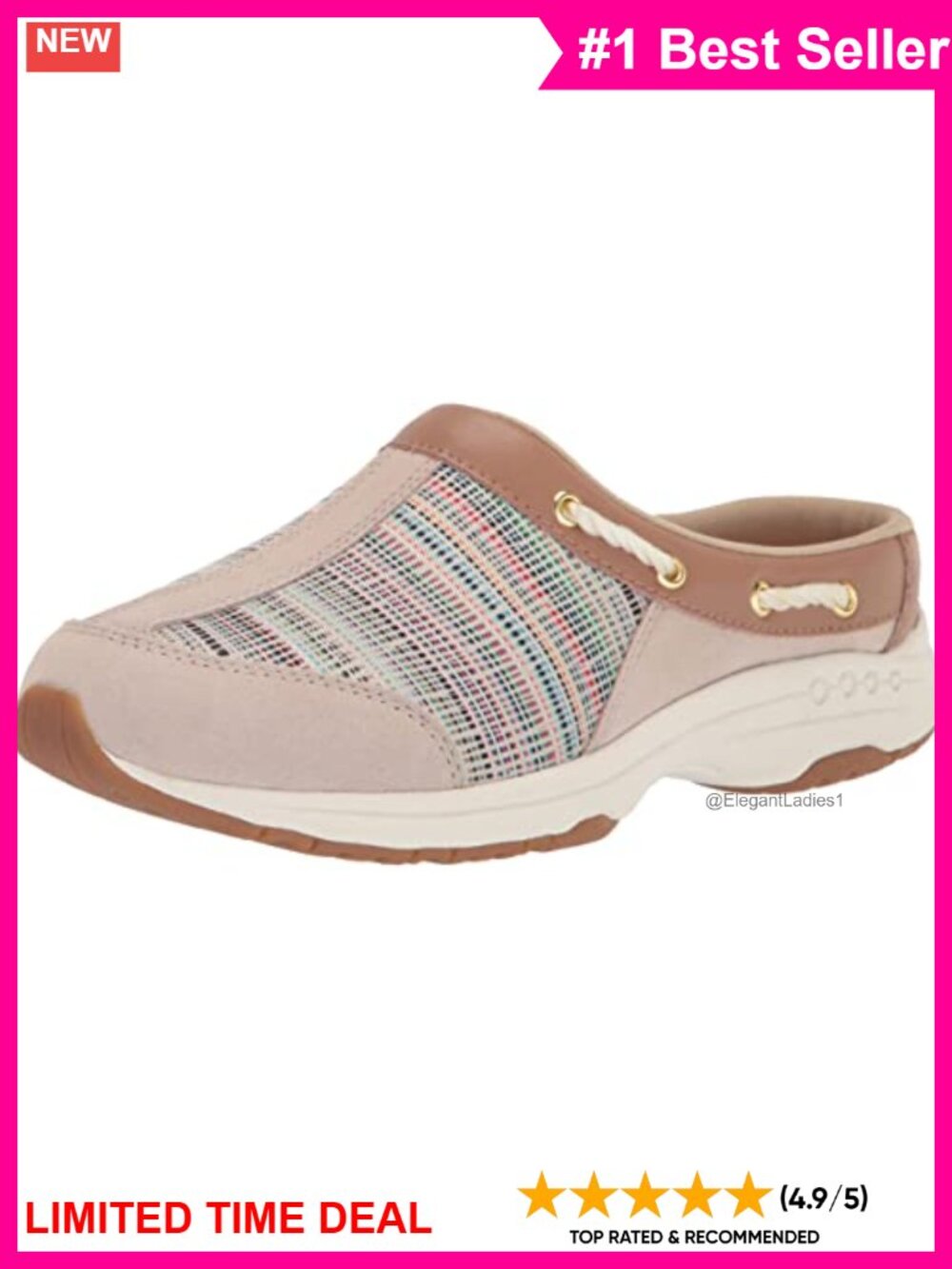 Womens Leather Suede Mule Arch Support Orthotic Friendly Slip On
